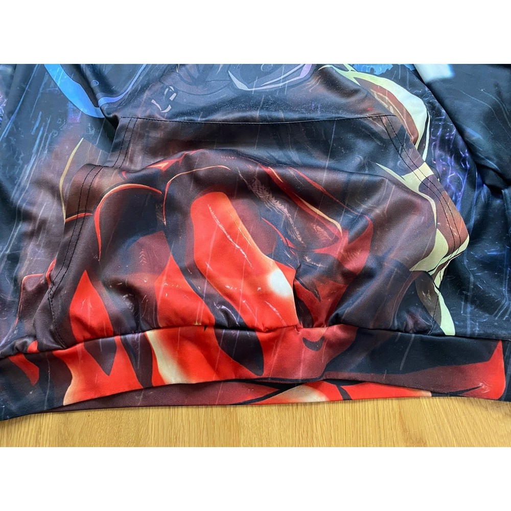One Punch Man Anime Black Graphic Hoodie Adult‎ Size Lrg Double Side Graphic - Picture 2 of 5
